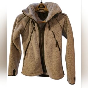 Kuhl Plush Oatmeal Hooded Sherpa Zip Up